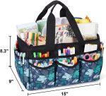 Craft Organizer Tote Bag, Art Caddy Organizer with Handles,Multi-Functional Craft Caddy for Sewing & Scrapbooking Supplies,Travel Art Box JOSIVIKY (White) - Image 4